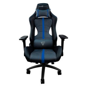 Silla Gamer Game Factor CGC650 Leathaire Reclinable con Descansabrazos 4D Negro/Azul