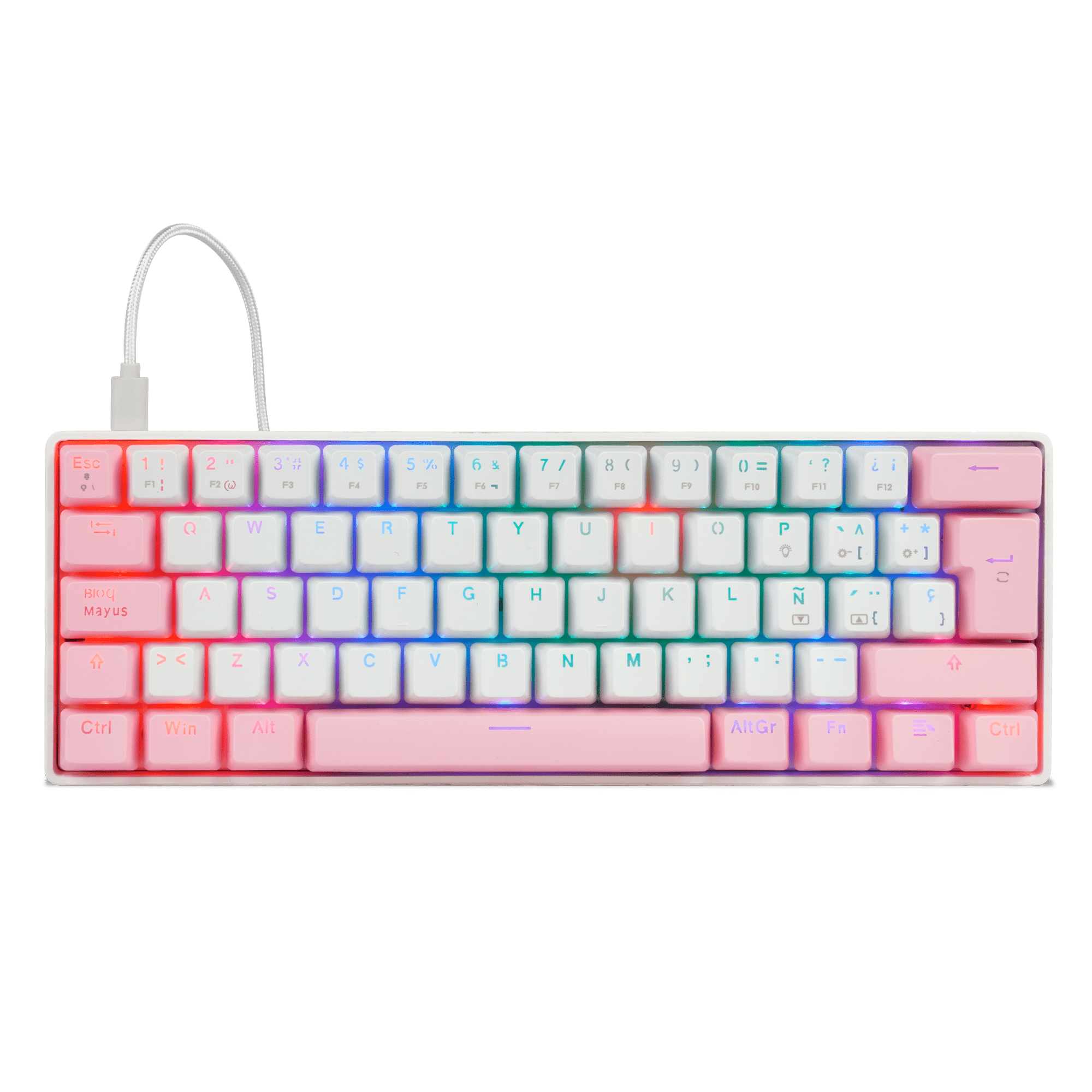 KBG560-WH-RD teclado gamer mecanico 60