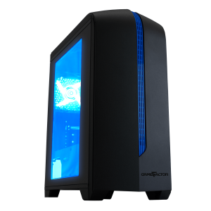 GABINETE GAME FACTOR CSG500 mATX BLUE, USB 3.0,1 VENT 120MM S/FTE